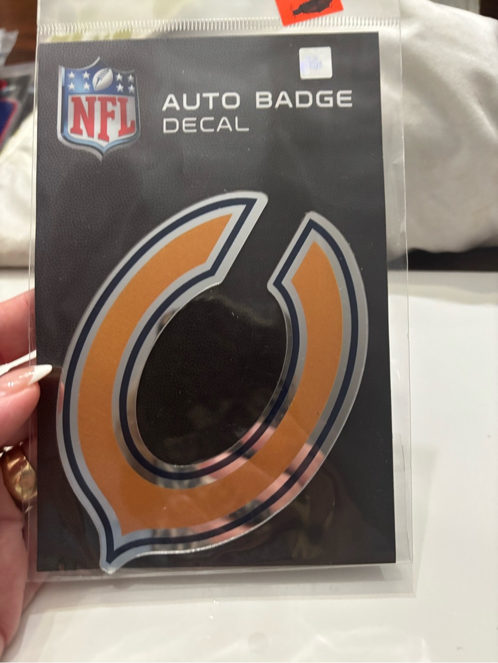 Wincraft Orange and Navy Auto Badge Decal - Chicago Bears